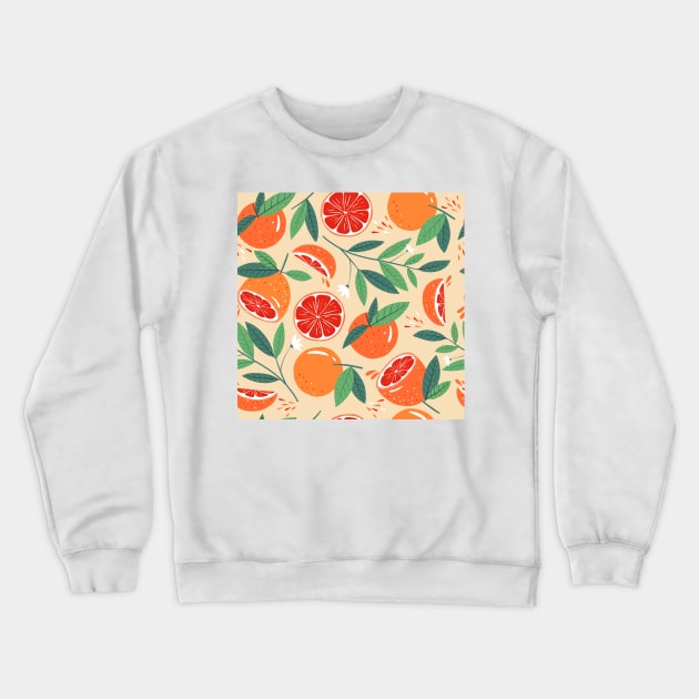 Citrus Pattern Crewneck Sweatshirt by Photomisak72